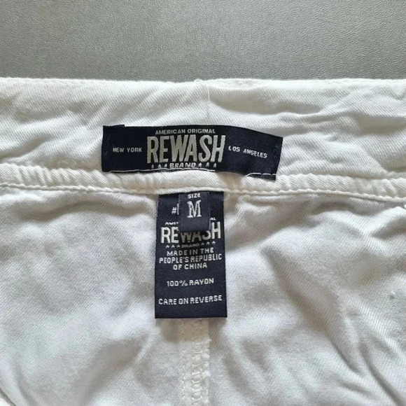 Women's Rewash American Brand White Boho Hippie Bohemian Shorts Rayon Size M - Picture 3 of 7